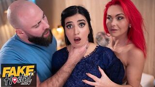 Szégyenlős pakisztáni bige felébred szexuálisan egy édeshármasban perverz brit párral