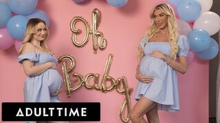 Szívdöglesztő terhes barinők hármasban: Rylee Blake és Aubrey Kate pajzánkodnak egy hűtlen férjjel!