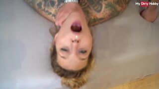 Erőszakos német amatőr milf cumizza a hatalmas fasznak