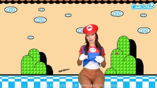 Sisi Rose orbitális popsis cosplayje super mario makerben vagina squirt órással