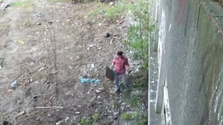 Krissy Kage barna hajjal durván baszva az elhagyott épületben